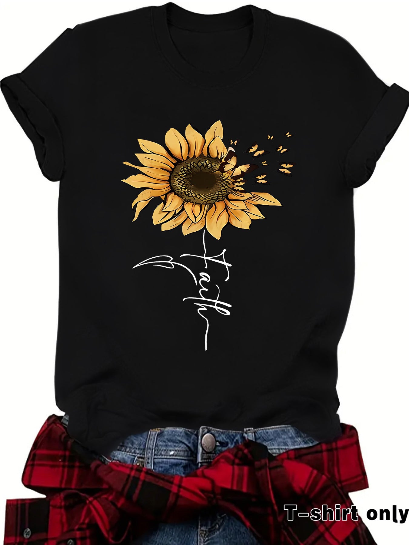 Sunflower Faith Printed Short Sleeve