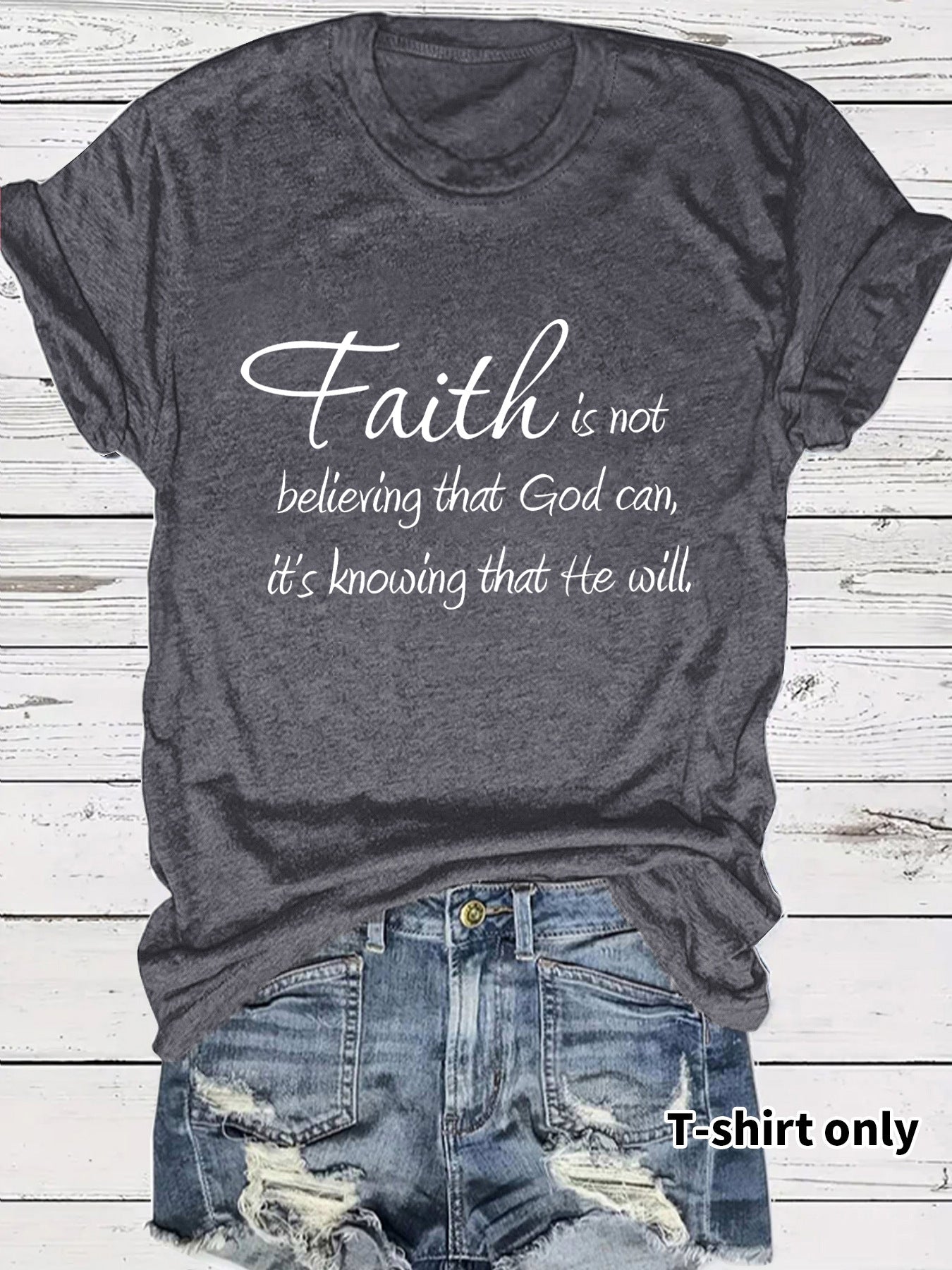 Short sleeved faith is a letter