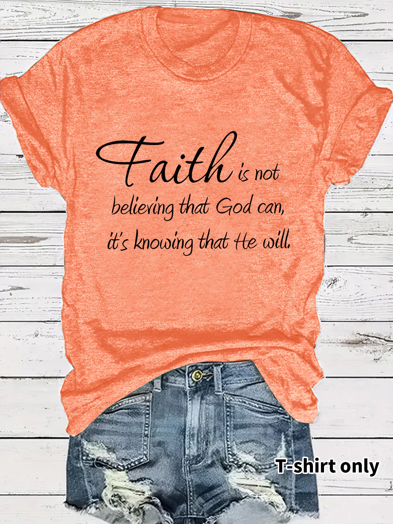 Short sleeved faith is a letter