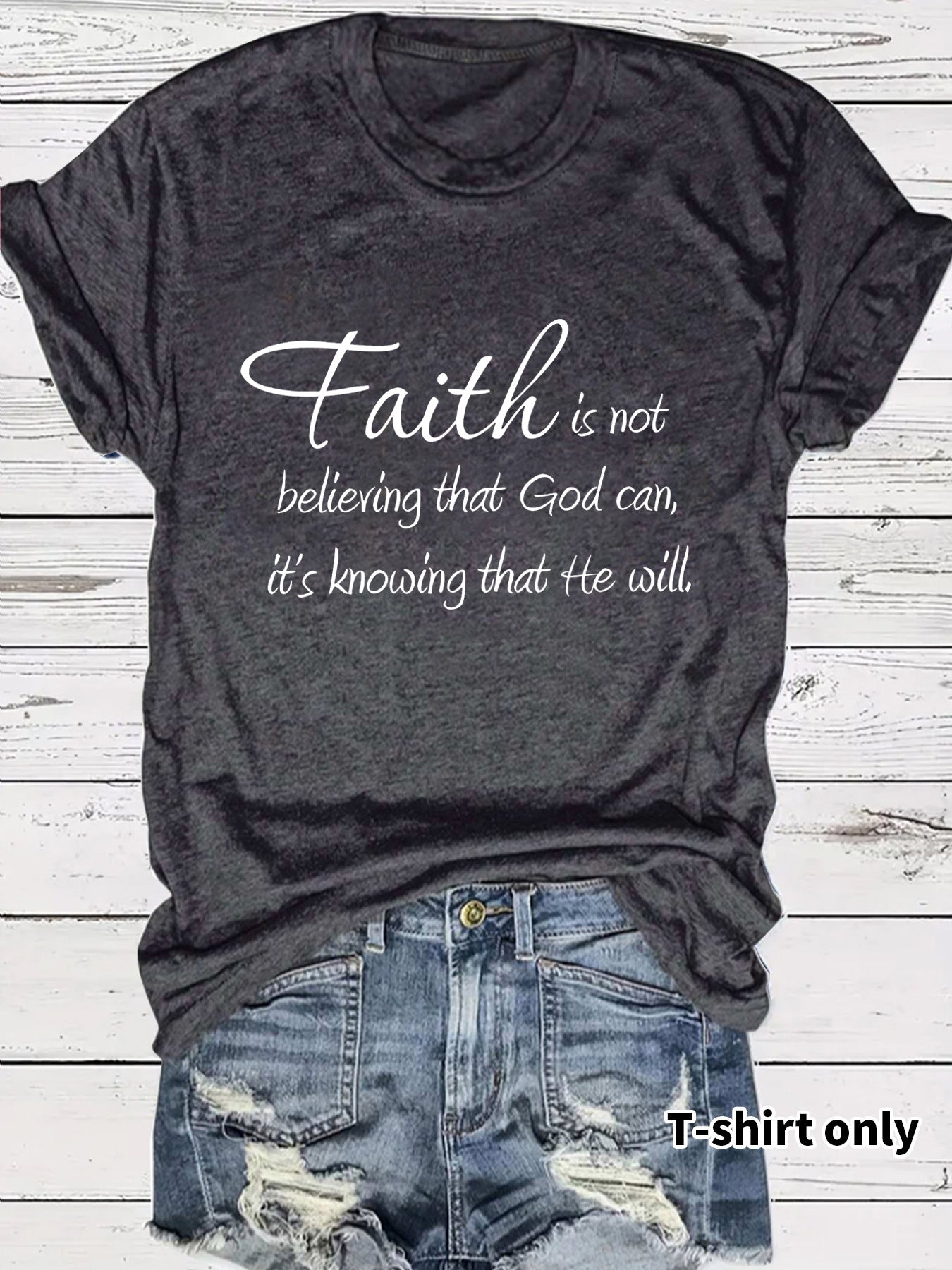 Short sleeved faith is a letter