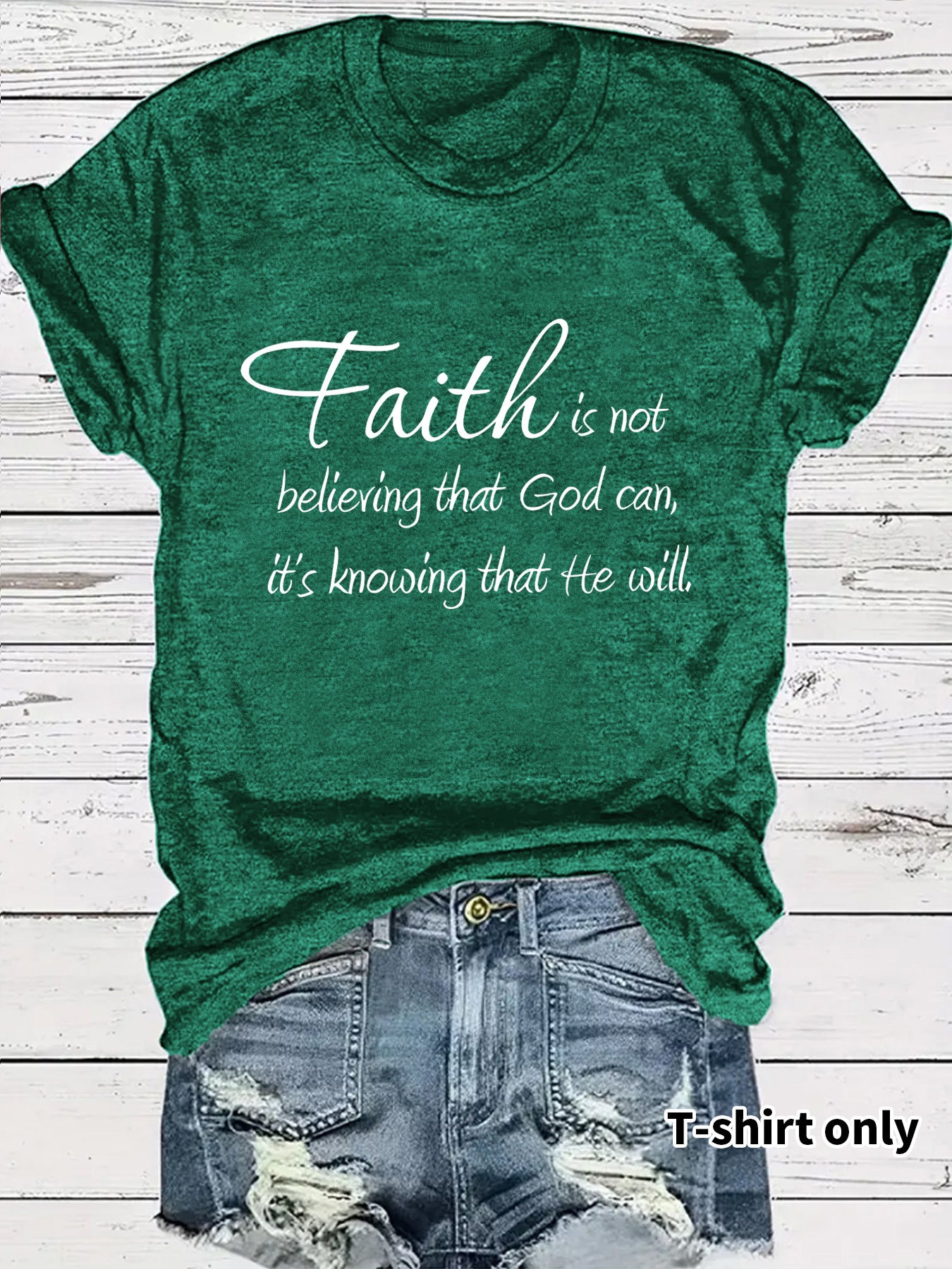 Short sleeved faith is a letter
