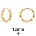 Women Girls Gold Plated Wide Thick Geometric Metal Statement Earrings Vintage Jewelry Gift