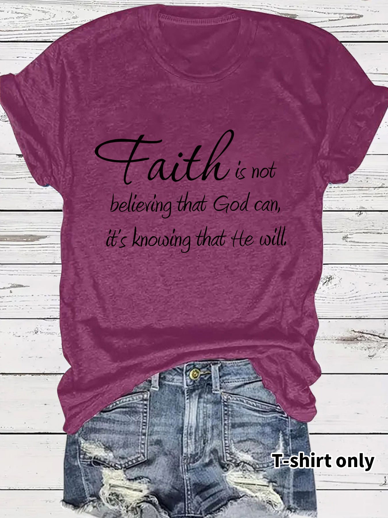 Short sleeved faith is a letter