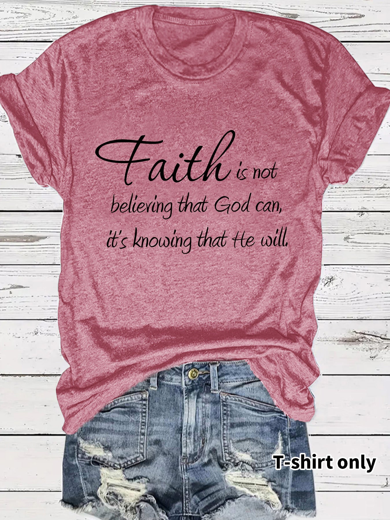 Short sleeved faith is a letter