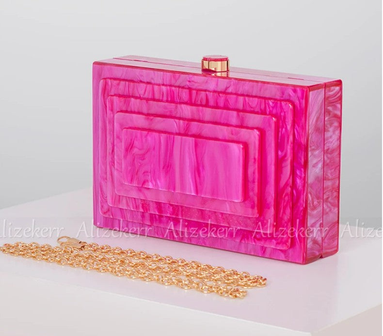Multi-layer Acrylic Box Clutch